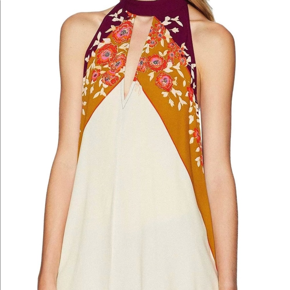 Free People Floral Tunic Blouse Top NWT N34
